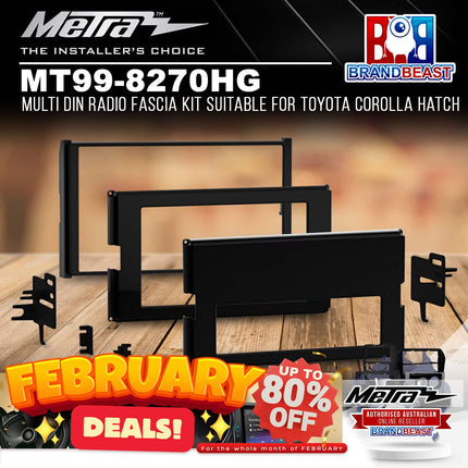 Metra MT99-8270HG Multi DIN Radio Fascia Kit for Toyota Corolla Hatch