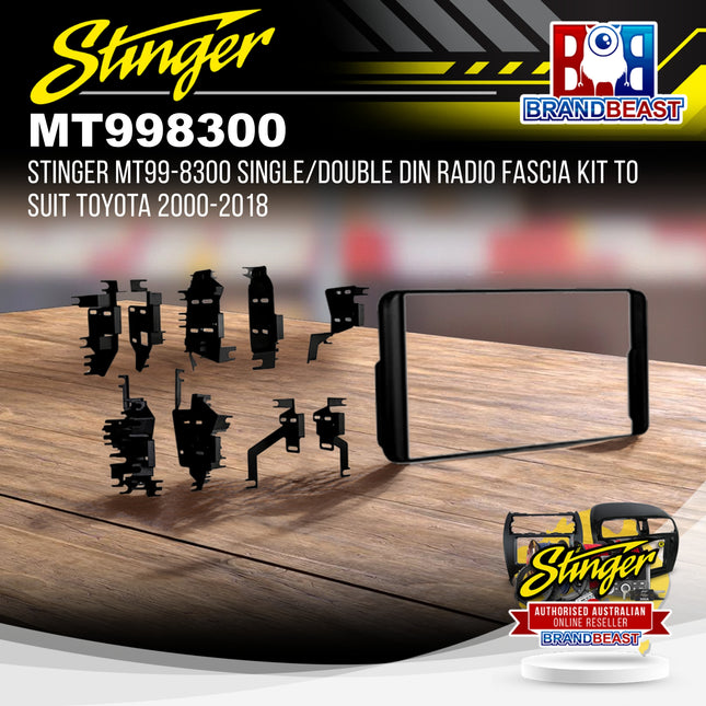 Stinger MT99-8300 Single/Double DIN Radio Fascia Kit to Suit Toyota 2000-2018