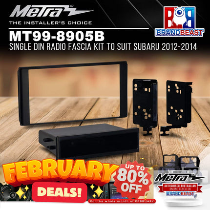 Metra MT99-8905B Single DIN Radio Fascia Kit To Suit Subaru 2012-2014