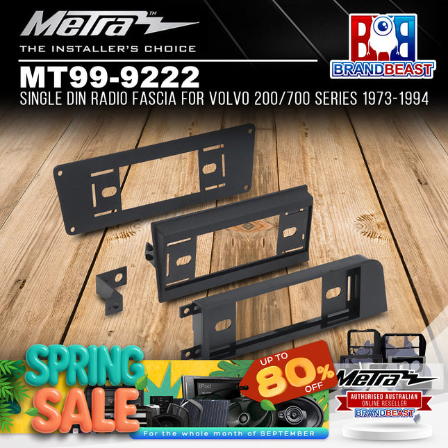 Metra MT99-9222 Single DIN Radio Fascia For Volvo 200/700 Series 1973-1994