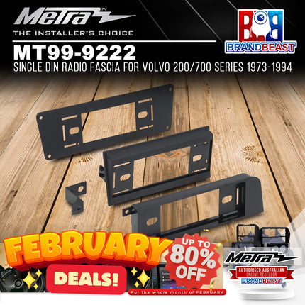 Metra MT99-9222 Single DIN Radio Fascia For Volvo 200/700 Series 1973-1994