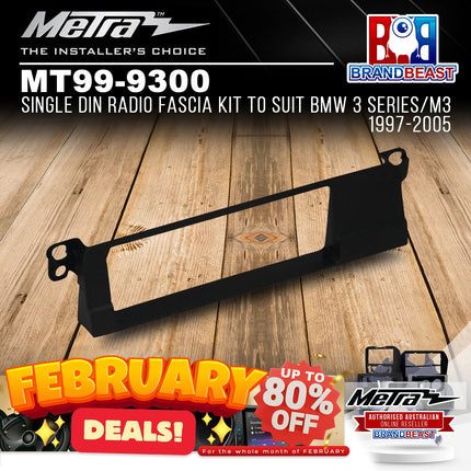 Metra MT99-9300 Single DIN Radio Fascia Kit To Suit BMW 3 Series/M3 1997-2005