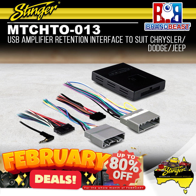 Stinger MTCHTO-013 USB Amplifier Retention Interface For Chrysler/Dodge 05-11