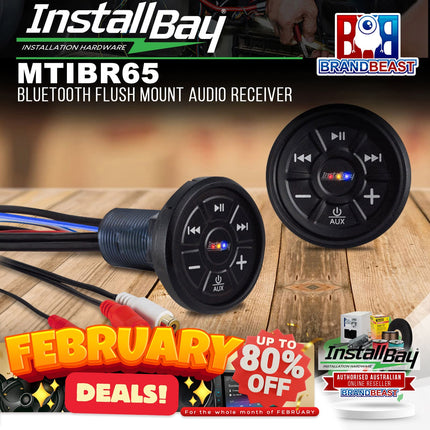 InstallBay MTIBR65 Bluetooth Flush Mount Audio Receiver