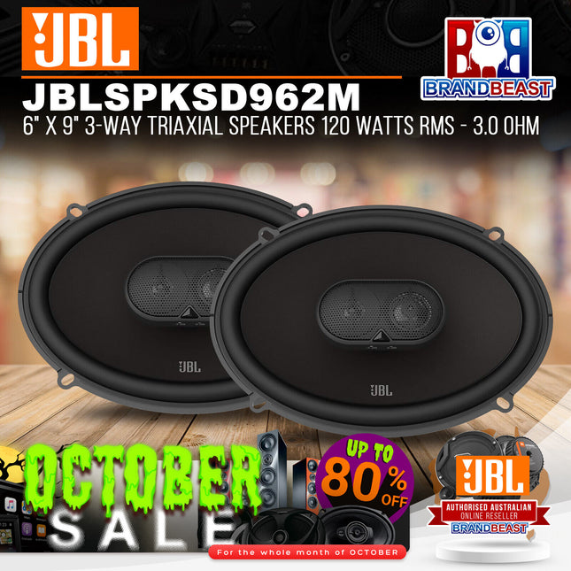 JBL STADIUM 962M 6" x 9" 3-Way Triaxial Speakers 120 Watts RMS - 3.0 Ohm
