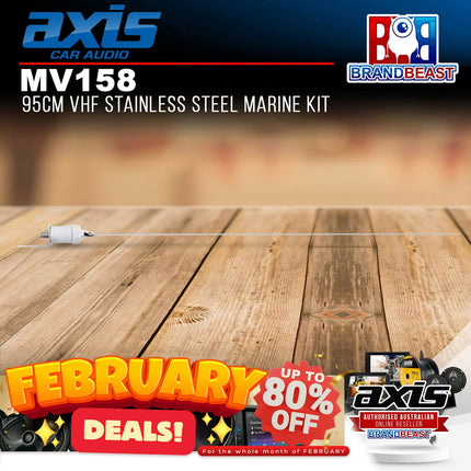 Axis MV158 VHF Stainless Steel Marine Kit 95cm