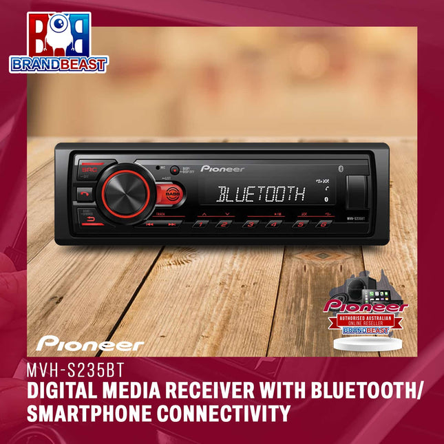 Pioneer MVH-S235BT Digital Media Receiver with Bluetooth/smartphone Connectivity