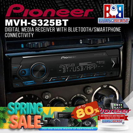 Pioneer MVH-S325BT Digital Media Receiver with Bluetooth/Smartphone Connectivity