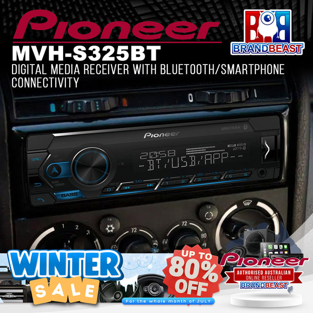 Pioneer MVH-S325BT Digital Media Receiver with Bluetooth/Smartphone Connectivity