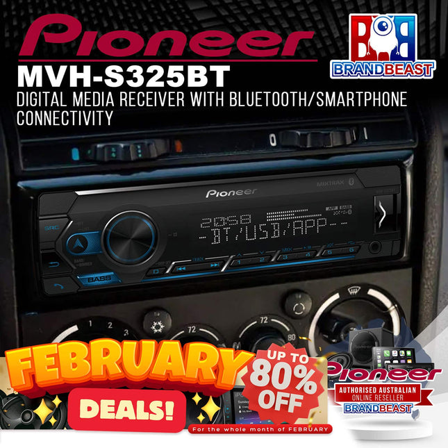 Pioneer MVH-S325BT Digital Media Receiver with Bluetooth/Smartphone Connectivity