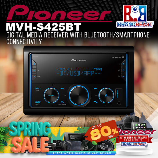Pioneer MVH-S425BT Digital Media Receiver with Bluetooth/Smartphone Connectivity