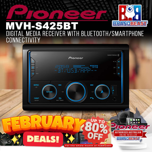 Pioneer MVH-S425BT Digital Media Receiver with Bluetooth/Smartphone Connectivity