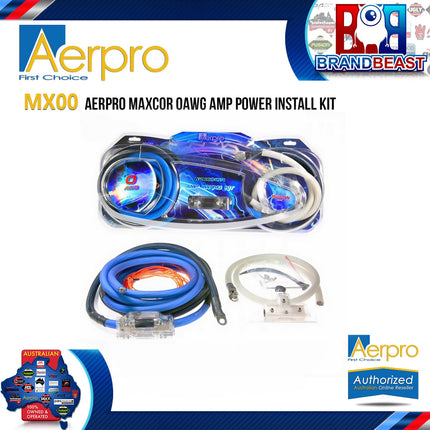 Aerpro MX00 MAXCOR 0AWG Amplifier Power Install Kit