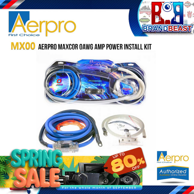 Aerpro MX00 MAXCOR 0AWG Amplifier Power Install Kit