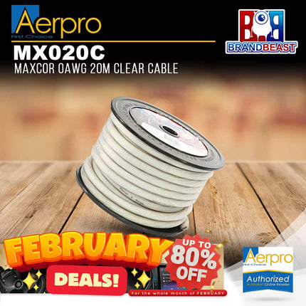 Aerpro MX020C MAXCOR 0AWG 20M Cable - Clear