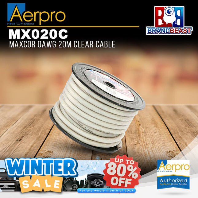Aerpro MX020C MAXCOR 0AWG 20M Cable - Clear