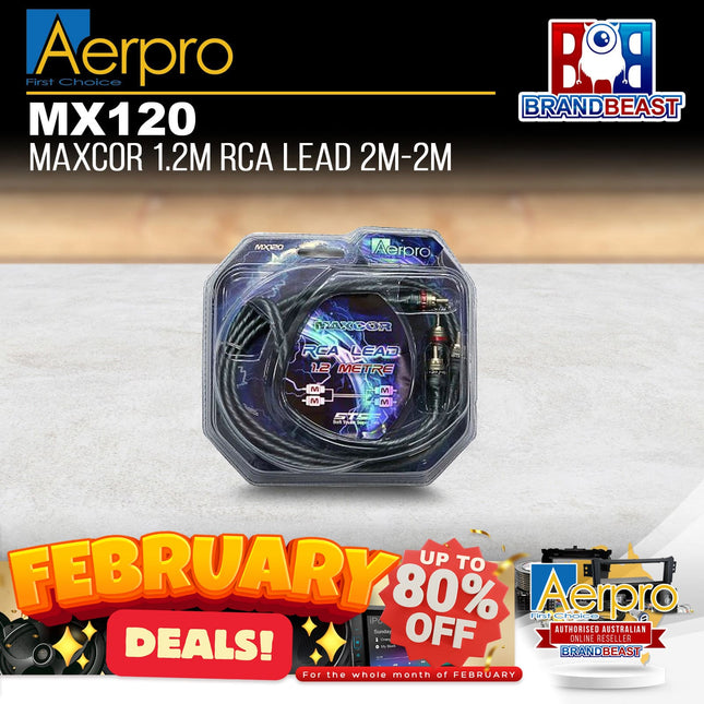 Aerpro MX120 MAXCOR 1.2M RCA Lead 2M-2M