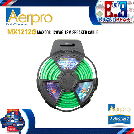 Aerpro MX1212G MAXCOR 12AWG 12M Speaker Cable - Green