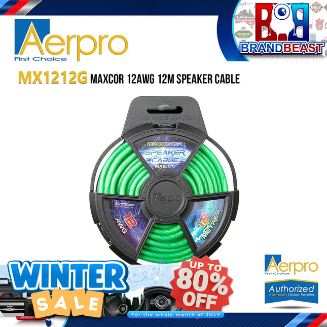 Aerpro MX1212G MAXCOR 12AWG 12M Speaker Cable - Green