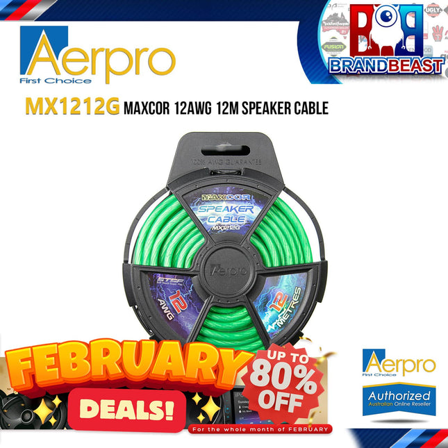 Aerpro MX1212G MAXCOR 12AWG 12M Speaker Cable - Green