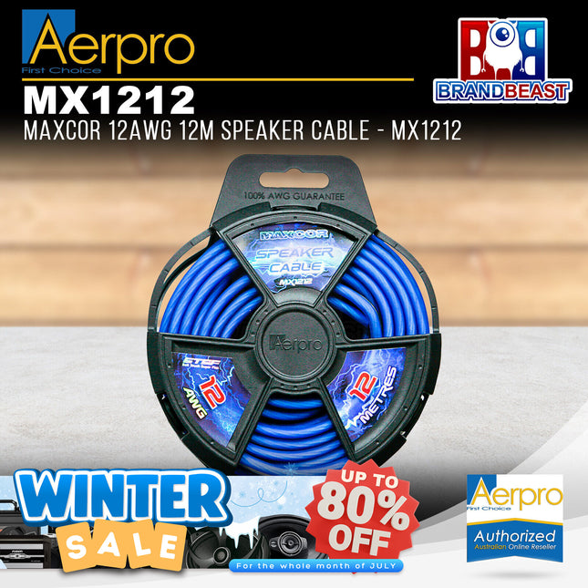 Aerpro MX1212 MAXCOR 12AWG 12M Speaker Cable