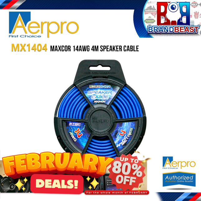 Aerpro MX1404 MAXCOR 14AWG 4M Speaker Cable