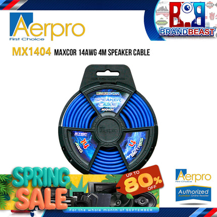 Aerpro MX1404 MAXCOR 14AWG 4M Speaker Cable