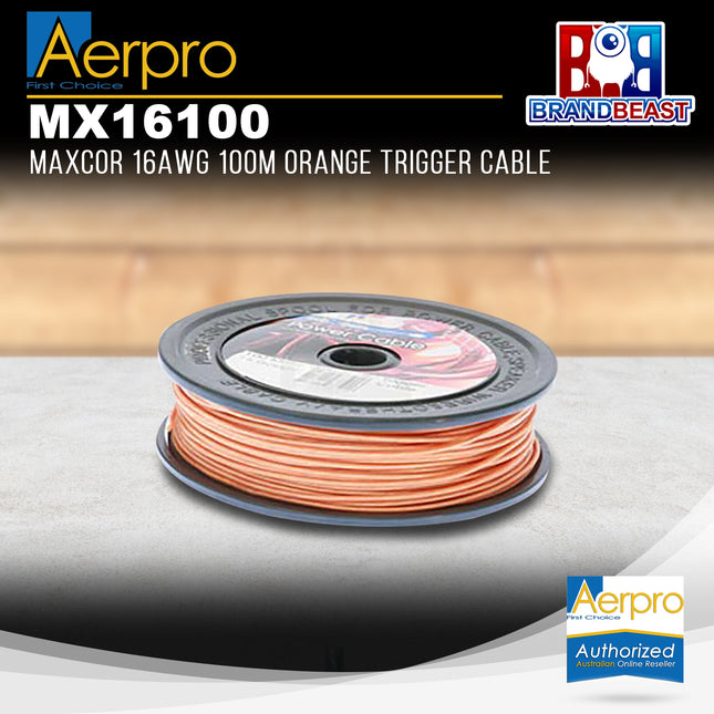 Aerpro MX16100 MAXCOR 16AWG 100M Trigger Cable - Orange
