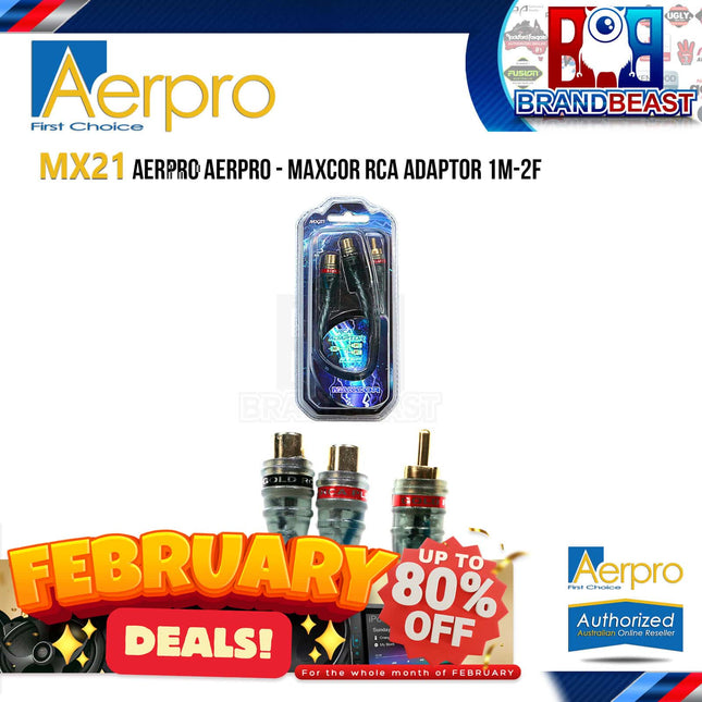 Aerpro MX21 MAXCOR RCA Adaptor 1M-2F