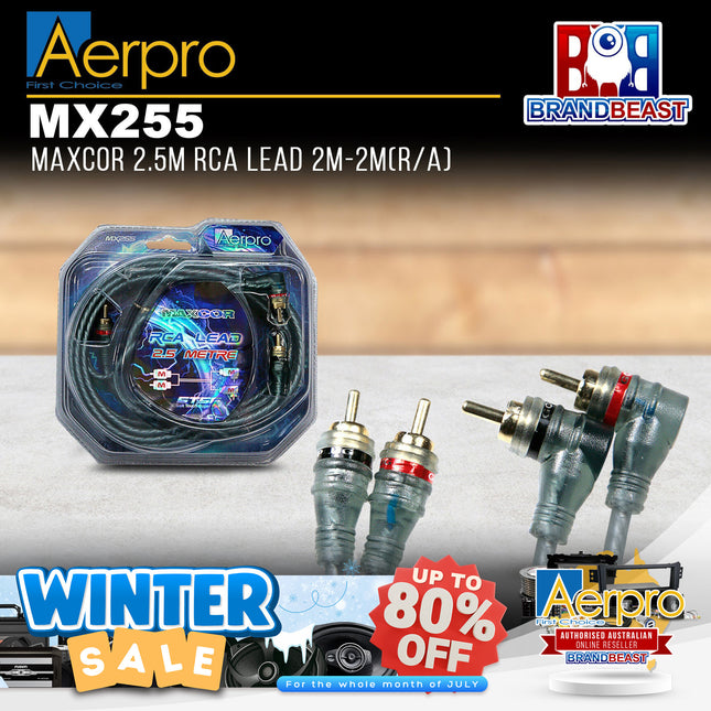 Aerpro MX255 Maxcor 2.5M RCA Lead 2M-2M (R/A)