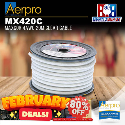 Aerpro MX420C Maxcor 4AWG 20m Clear Cable