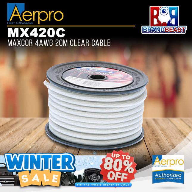Aerpro MX420C Maxcor 4AWG 20m Clear Cable