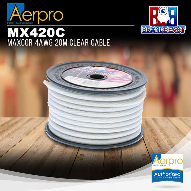 Aerpro MX420C Maxcor 4AWG 20m Clear Cable