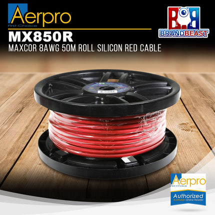 Aerpro MX850R Maxcor 8AWG Roll Silicon Red Cable - 50M