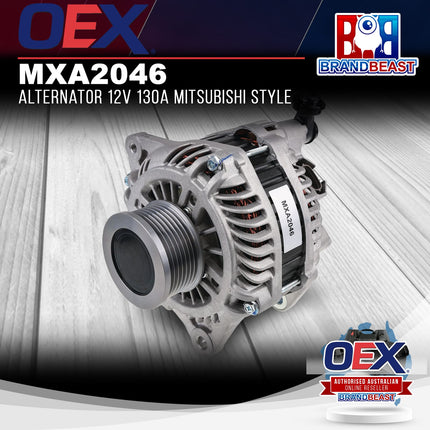 OEX MXA2046 Alternator 12V 130A Mitsubishi Style