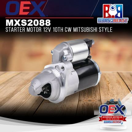 OEX MXS2088 Starter Motor 12V 10Th CW Mitsubishi Style