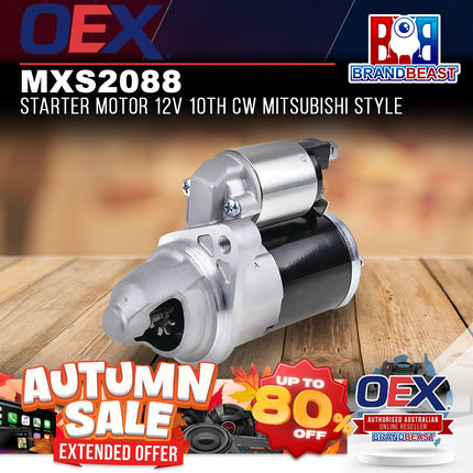 OEX MXS2088 Starter Motor 12V 10Th CW Mitsubishi Style