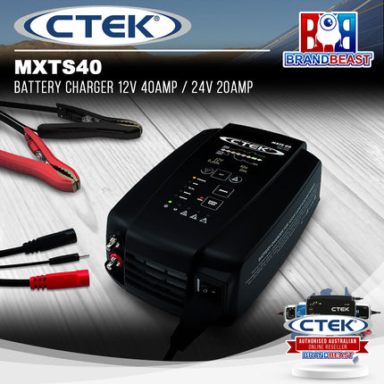 CTEK MXTS40 All-In-One 12V 40A & 24V 20A Battery Support