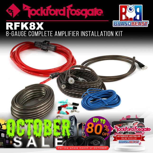 Rockford Fosgate RFK8X 8 AWG Complete Installation Kit