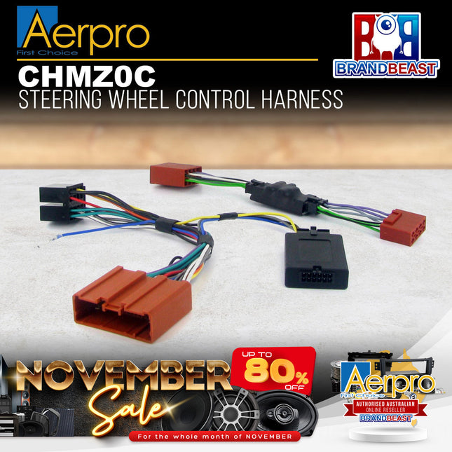 Aerpro CHMZ0C Steering Wheel Control Harness Suit Mazda 6 Bose Amplified