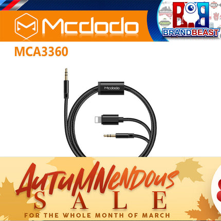 Mcdodo Mca3360 Lightning &amp; 3.5Mm Aux To 3.5Mm Aux 1.2M Antennas &amp; Communications