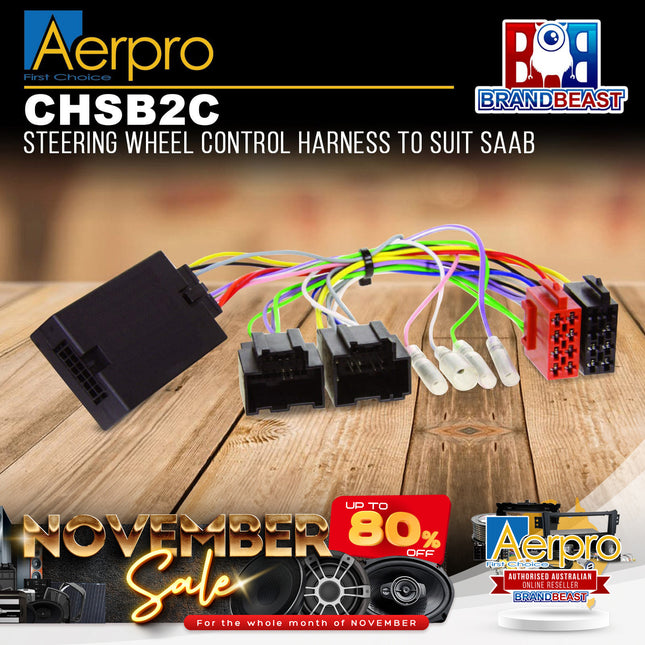 Aerpro CHSB2C Steering Wheel Control Harness Suit Saab 9-3/9-5