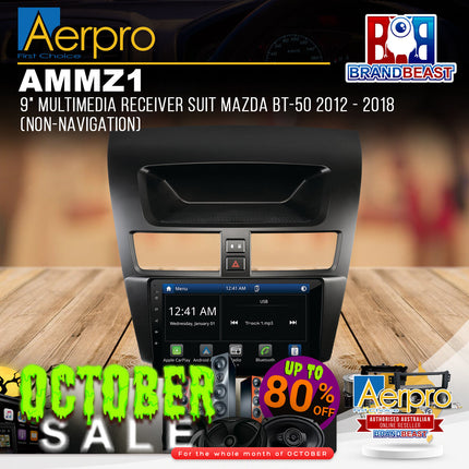 Aerpro AMMZ1 9" Multimedia Receiver For Mazda BT-50 2012 - 2018 (Non-Navigation)