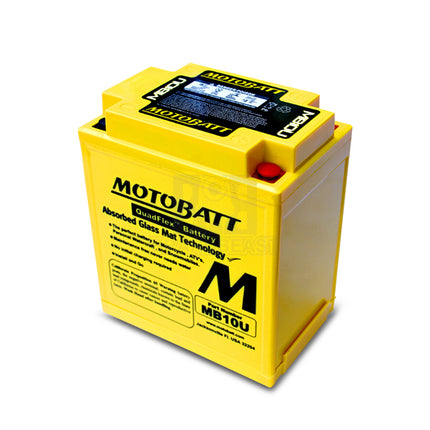 Motobatt MB10U 12V 14.5Ah 175CCA AGM Battery With Quadflex Technology