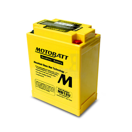 Motobatt MB12U 12V 15Ah 160CCA AGM Motorcycle Battery With Quadflex Technology