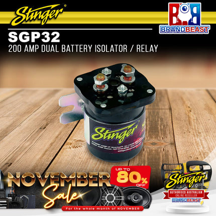 Stinger SGP32 200 Amp Dual Battery Isolator / Relay