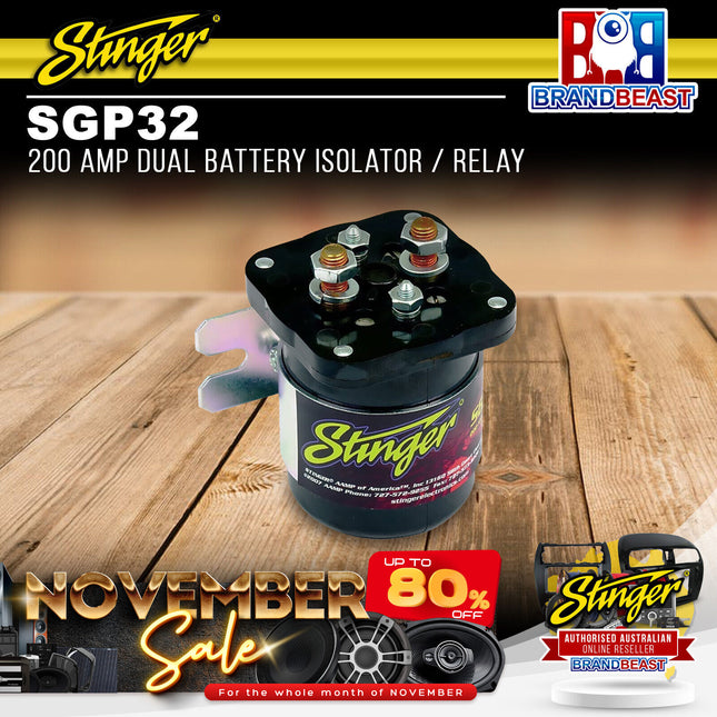 Stinger SGP32 200 Amp Dual Battery Isolator / Relay