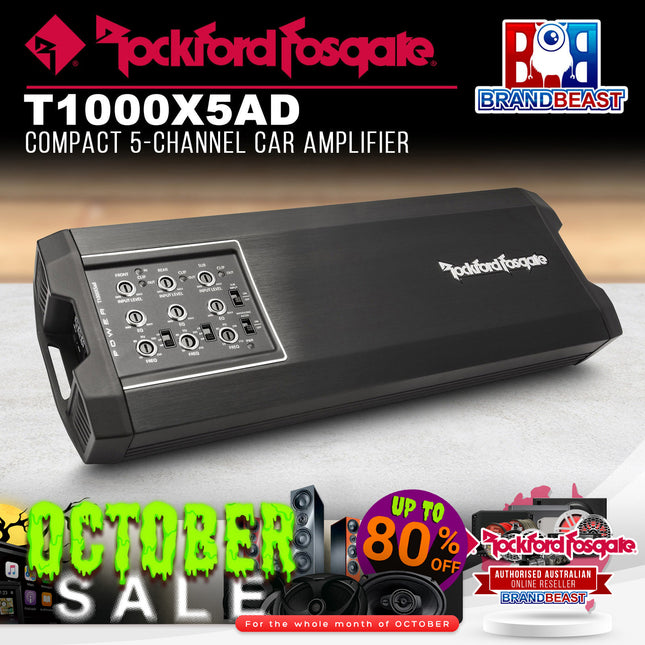 Rockford Fosgate T1000X5ad Power 1,000 Watt Class-ad 5-Channel Amplifier