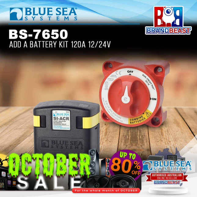 Blue Sea Systems BS-7650 Add A Battery Kit 120A 12/24V