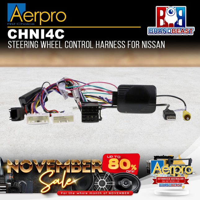 Aerpro CHNI4C Control Harness Type C Suit Nissan Navara 2015- NP300 (ST/STX)